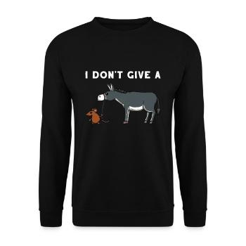 Rat ass donkey humor pun gift - Unisex Sweatshirt - black - Front - Alina (178cm) & Michal (187cm)
