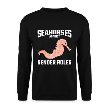 Hippocampes mer Féminisme égalité des droits - Sweat-shirt Unisexe - noir - Devant - Alina (178cm) & Michal (187cm)