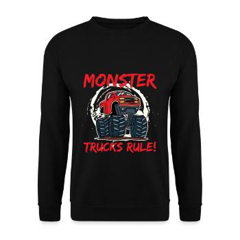 Monster truck - Unisex Sweatshirt - black - Front - Alina (178cm) & Michal (187cm)