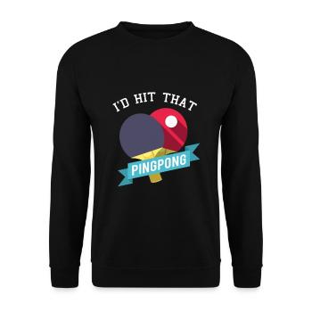 tennis de table - Sweat-shirt Unisexe - noir - Devant - Alina (178cm) & Michal (187cm)