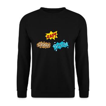Super hero hero cartoon cartoon costume gift - Unisex Sweatshirt - black - Front - Alina (178cm) & Michal (187cm)
