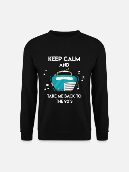 Retro 90 90er Party 1990 Neunziger Musik - Unisex Pullover - Schwarz