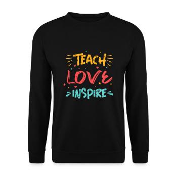 Lustige Lehrer Englisch Deutsch Geschenkidee - Unisex Pullover - Schwarz - Vorne - Alina (178cm) & Michal (187cm)