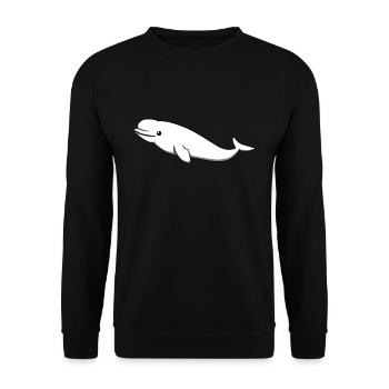 Beluga whale whales ocean sea sea animal gift - Unisex Sweatshirt - black - Front - Alina (178cm) & Michal (187cm)