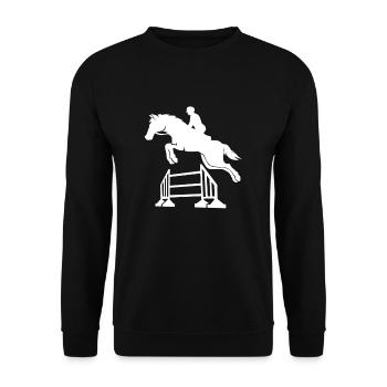 Horse rider gallop jumping race foal stallion - Unisex Sweatshirt - black - Front - Alina (178cm) & Michal (187cm)
