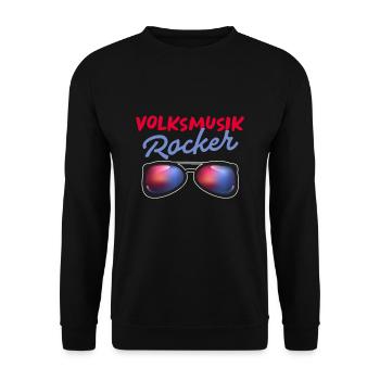 Musique folklorique Rocker Percussion Tshirt Dames Messieurs - Sweat-shirt Unisexe - noir - Devant - Alina (178cm) & Michal (187cm)
