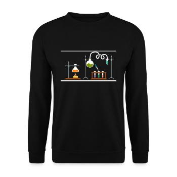 Chemie Wissenschaft Labor Element Chemiker - Unisex Pullover - Schwarz - Vorne - Alina (178cm) & Michal (187cm)