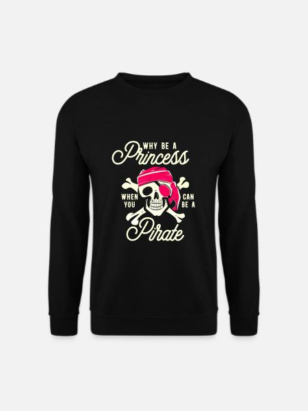 Piraten Shirt Mädchen Frauen Totenkopf Pirat - Unisex Pullover - Schwarz