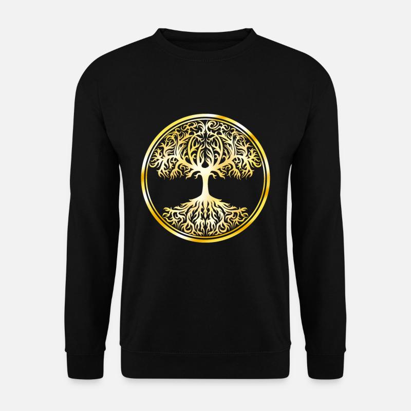 Keltisch Baum Lebensbaum Wikinger Natur Geschenk - Unisex Pullover - Schwarz