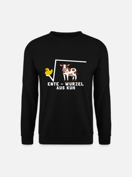 Ente Wurzel Kuh Mathe Wortspiel Mathematik Mathe - Unisex Pullover - Schwarz