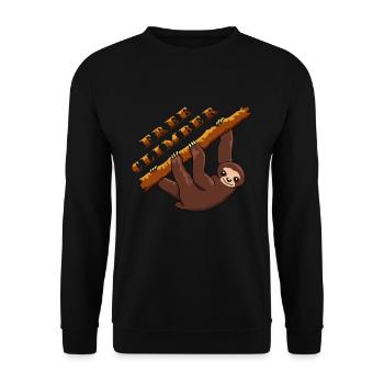 Climber Sloth Escalade Voyage Camper Wild - Sweat-shirt Unisexe - noir - Devant - Alina (178cm) & Michal (187cm)