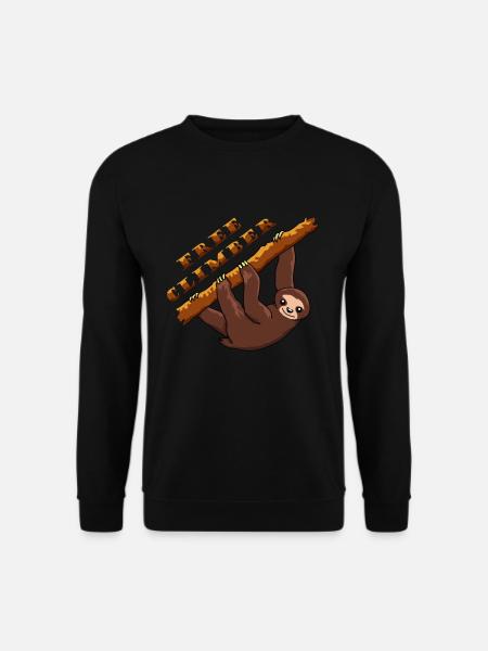 Kletterer Faultier Klettern Reisen Wild Camper - Unisex Pullover - Schwarz