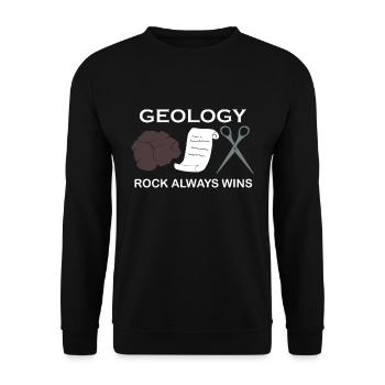 Geologie Gestein Papier Schere Geologe Geschenk - Unisex Pullover - Schwarz - Vorne - Alina (178cm) & Michal (187cm)