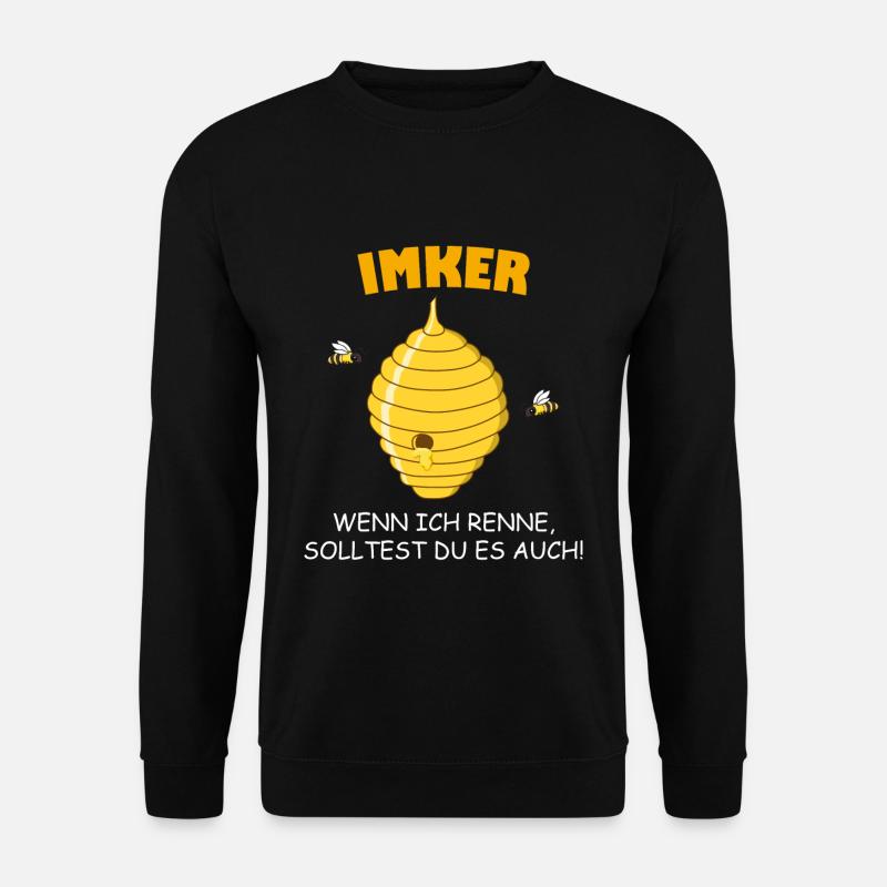 Prezent dla pszczół pszczelich o strukturze plastra miodu - Unisex sweater - sort