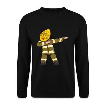 Firefighter Fire Department Rescue Hose Fire - Unisex Sweatshirt - black - Front - Alina (178cm) & Michal (187cm)
