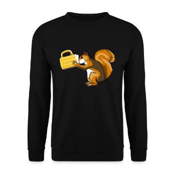 Écureuil bière nature boisson rongeur faune - Sweat-shirt Unisexe - noir - Devant - Alina (178cm) & Michal (187cm)