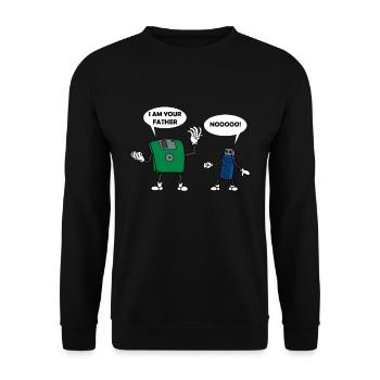 Clé USB cadeau technologie informatique - Sweat-shirt Unisexe - noir - Devant - Alina (178cm) & Michal (187cm)