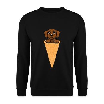Chocolat Labrador Retriever Chien De Race De Chien Cadeau - Sweat-shirt Unisexe - noir - Devant - Alina (178cm) & Michal (187cm)