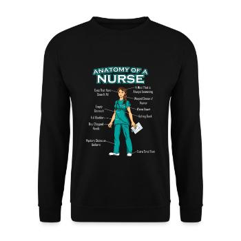 Infirmière anatomie hôpital de médecine - Sweat-shirt Unisexe - noir - Devant - Alina (178cm) & Michal (187cm)