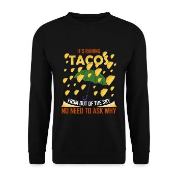 Taco Rain Sky Cinco de Mayo Mexique Fiesta - Sweat-shirt Unisexe - noir - Devant - Alina (178cm) & Michal (187cm)