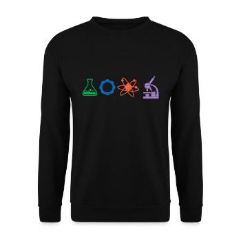 Chemistry Molecule Chemical Science Laboratory Element - Unisex Sweatshirt - black - Front - Alina (178cm) & Michal (187cm)