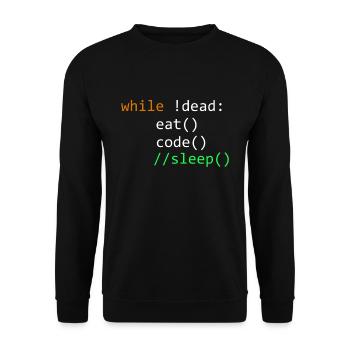 Programmeur développeur informatique - Sweat-shirt Unisexe - noir - Devant - Alina (178cm) & Michal (187cm)