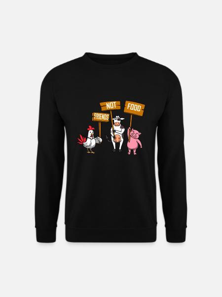 Friends Not Food Essen Vegan Vegetarisch Pflanze - Unisex Pullover - Schwarz