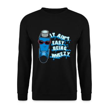 Asthma Inhaler Inhaling Medicine Asthma Attack - Unisex Sweatshirt - black - Front - Alina (178cm) & Michal (187cm)