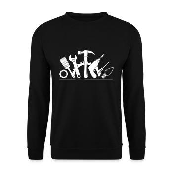 Repair Tools Mechanic Repair Gift - Unisex Sweatshirt - black - Front - Alina (178cm) & Michal (187cm)