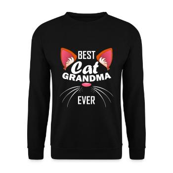 Cat Grandma Kitten Kitten Pet Gift - Unisex Sweatshirt - black - Front - Alina (178cm) & Michal (187cm)