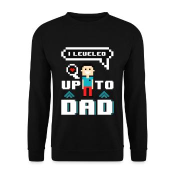 Papa va jouer Geek Retro Gamer Père - Sweat-shirt Unisexe - noir - Devant - Alina (178cm) & Michal (187cm)