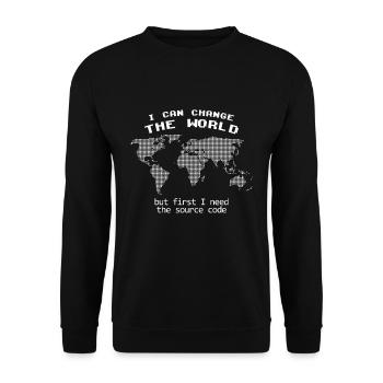 programmer - Unisex Sweatshirt - black - Front - Alina (178cm) & Michal (187cm)