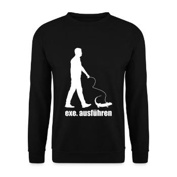 Exe Run - Unisex Sweatshirt - black - Front - Alina (178cm) & Michal (187cm)