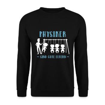 Physik Werdender Vater Mutter Eltern Physiker - Unisex Pullover - Schwarz - Vorne - Alina (178cm) & Michal (187cm)