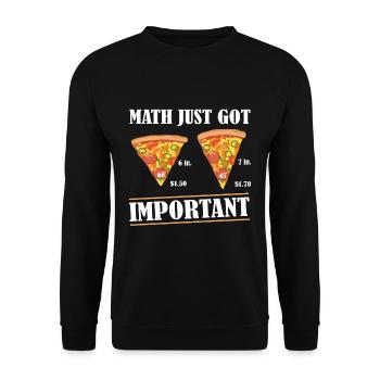 Mathe - Unisex Pullover - Schwarz - Vorne - Alina (178cm) & Michal (187cm)