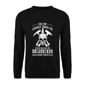 Dachdecker - Unisex Pullover - Schwarz - Vorne - Alina (178cm) & Michal (187cm)