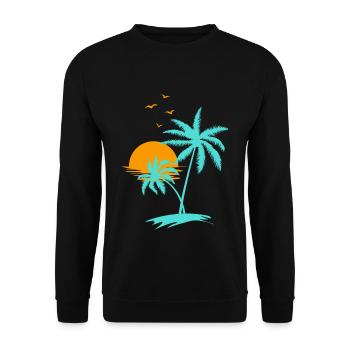 Miami Beach - Unisex Sweatshirt - black - Front - Alina (178cm) & Michal (187cm)