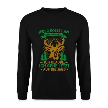 Jäger - Unisex Pullover - Schwarz - Vorne - Alina (178cm) & Michal (187cm)