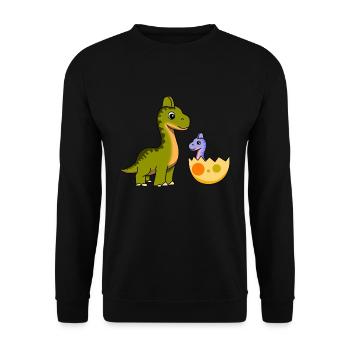 Dinosaur brother brother love offspring family - Unisex Sweatshirt - black - Front - Alina (178cm) & Michal (187cm)