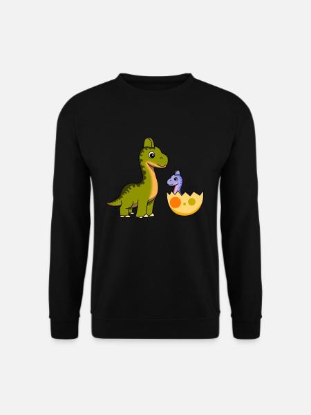 Dinosaurier Bruder Bruderliebe Nachwuchs Familie - Unisex Pullover - Schwarz