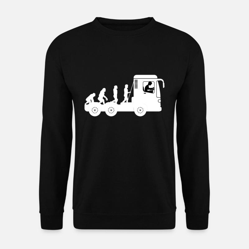 Truck driver Evolution - Unisex Sweatshirt - black