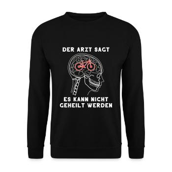 Vélo motrice cadeau motard cyclisme cyclisme - Sweat-shirt Unisexe - noir - Devant - Alina (178cm) & Michal (187cm)