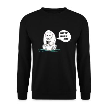 Klimawandel Umweltschutz Klimaschutz Umwelt Klima - Unisex Pullover - Schwarz - Vorne - Alina (178cm) & Michal (187cm)