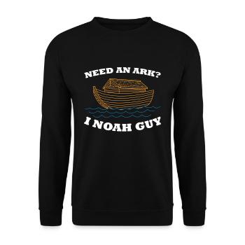 Marée de l'arche de Noé Bible Jesus Religion Gift - Sweat-shirt Unisexe - noir - Devant - Alina (178cm) & Michal (187cm)