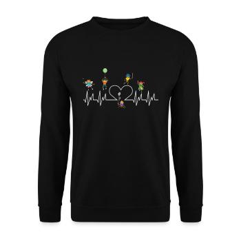 Educator kindergarten kindergarten teacher gift - Unisex Sweatshirt - black - Front - Alina (178cm) & Michal (187cm)
