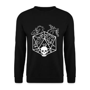 RPG Rpg Board Game Game Board Gift - Unisex Sweatshirt - black - Front - Alina (178cm) & Michal (187cm)
