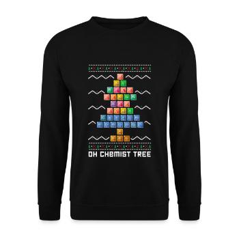 Chemistry Christmas Outfit Funny Christmas Xmas - Unisex Sweatshirt - black - Front - Alina (178cm) & Michal (187cm)