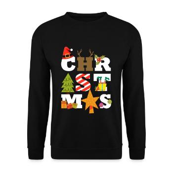 Noël - Sweat-shirt Unisexe - noir - Devant - Alina (178cm) & Michal (187cm)