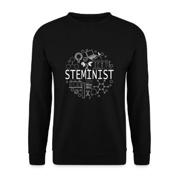 Science Steminist Biology Technology - Unisex Sweatshirt - black - Front - Alina (178cm) & Michal (187cm)
