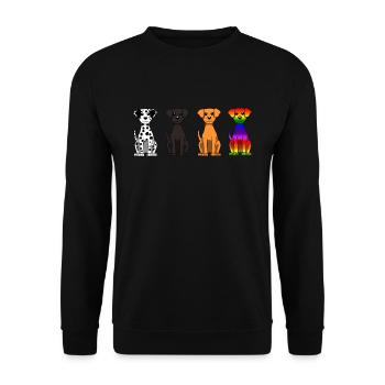 Cadeau amoureux de chien amoureux de chien - Sweat-shirt Unisexe - noir - Devant - Alina (178cm) & Michal (187cm)